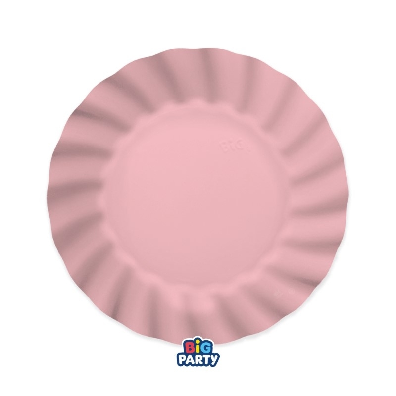 6 Piatti Ø 20 cm Wavy Rosa Baby