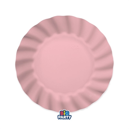 6 Piatti Ø 20 cm Wavy Rosa Baby
