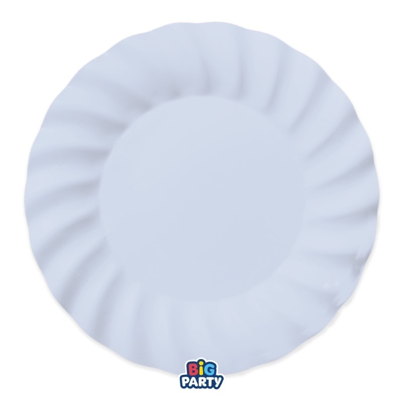 6 Piatti Ø 30 cm Wavy Celeste Baby