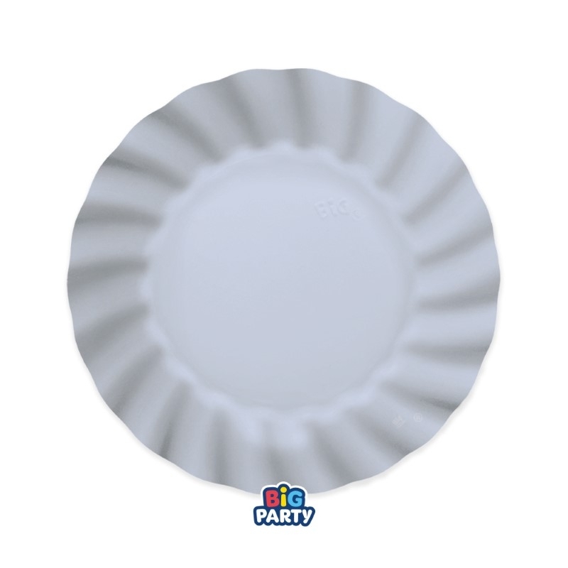 6 Piatti Ø 20 cm Wavy Celeste Baby