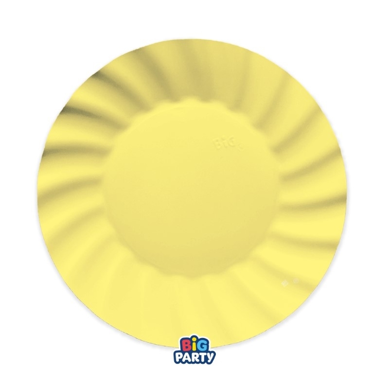6 Piatti Ø 25 cm Wavy Giallo