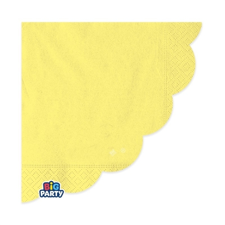 16 Tovaglioli 33 x 33 cm Wavy Giallo