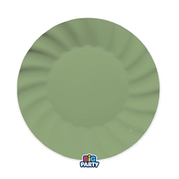 6 Piatti Ø 25 cm Wavy Olive Green