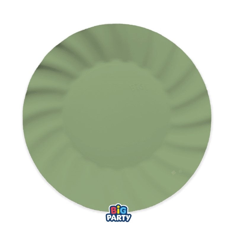 6 Piatti Ø 25 cm Wavy Olive Green