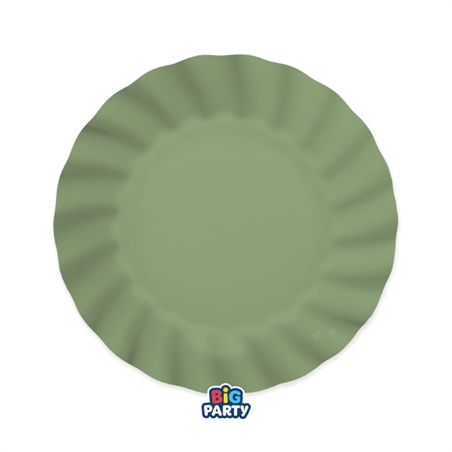 6 Piatti Ø 20 cm Wavy Olive Green