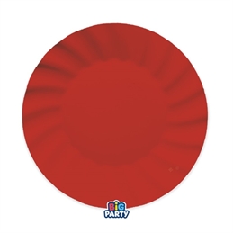 6 Piatti Ø 25 cm Wavy Rosso