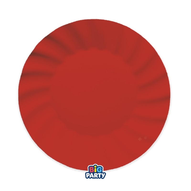 6 Piatti Ø 25 cm Wavy Rosso