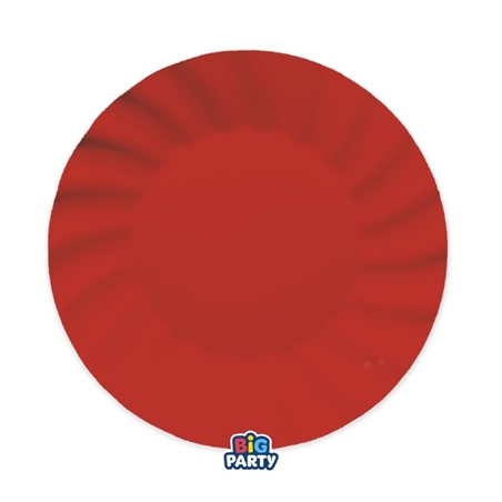 6 Piatti Ø 25 cm Wavy Rosso