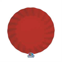 6 Piatti Ø 20 cm Wavy Rosso