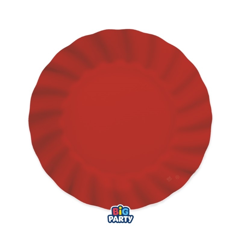 6 Piatti Ø 20 cm Wavy Rosso