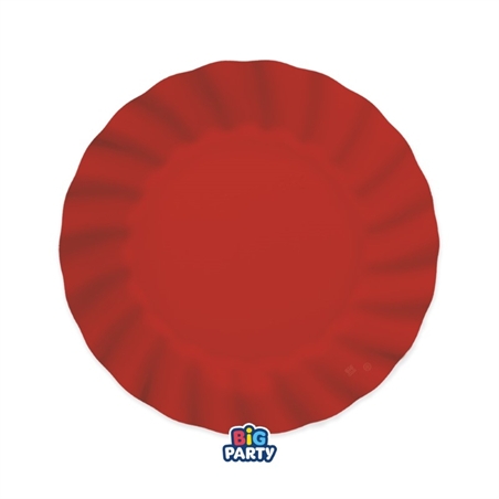 6 Piatti Ø 20 cm Wavy Rosso