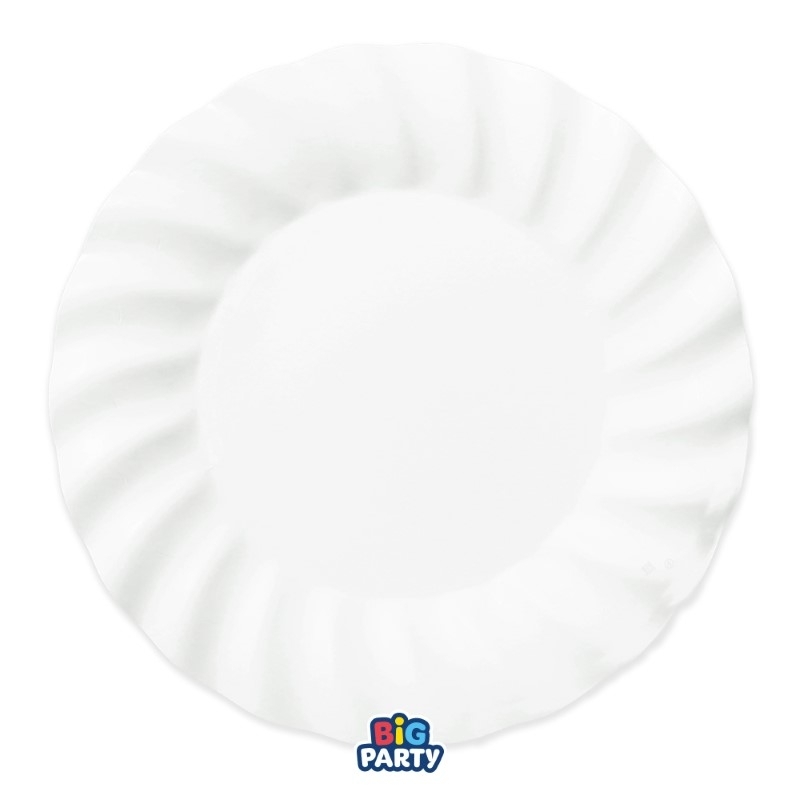 6 Piatti Ø 30 cm Wavy Bianco