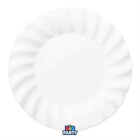 6 Piatti Ø 30 cm Wavy Bianco