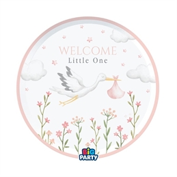 6 Piatti Ø 24 cm Welcome Little One Pink