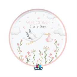 6 Piatti Ø 18 cm Welcome Little One Pink