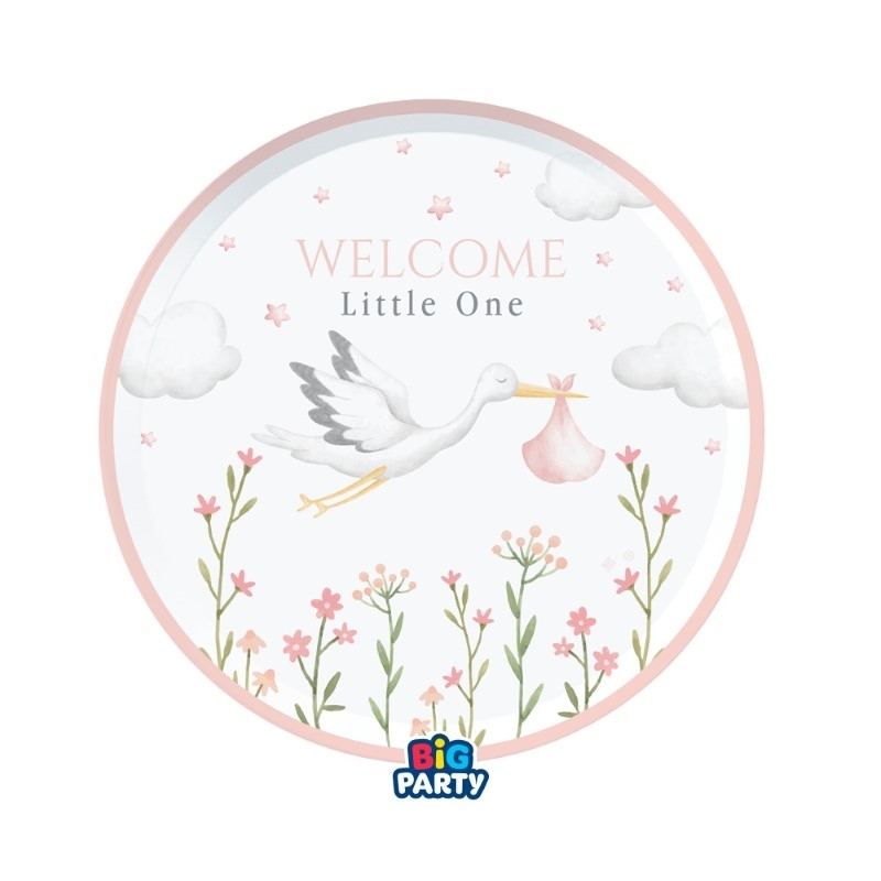 6 Piatti Ø 18 cm Welcome Little One Pink 6 Piatti Ø 18 cm Welcome Little One Pink