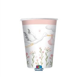6 Bicchieri 250 cc Welcome Little One Pink