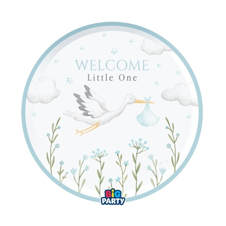 6 Piatti Ø 24 cm Welcome Little One Blue
