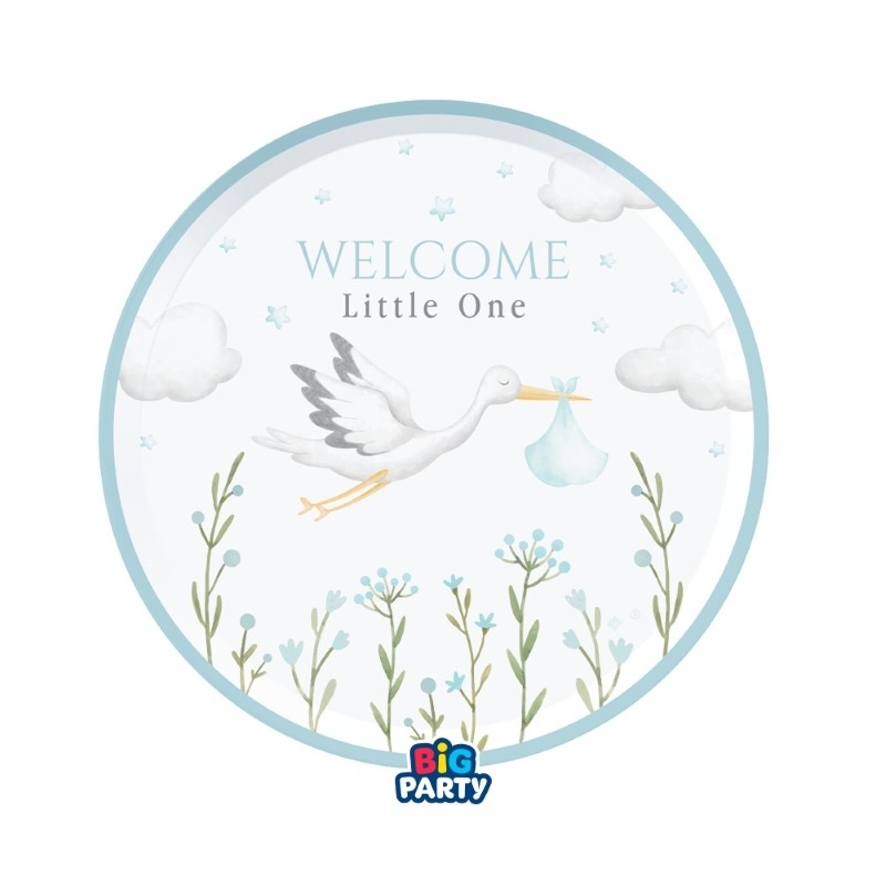 6 Piatti Ø 18 cm Welcome Little One Blue