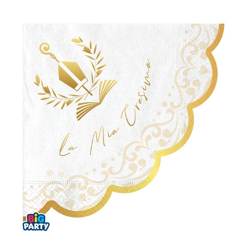 16 Tovaglioli 33 x 33 cm Cresima Elegant 16 Tovaglioli 33 x 33 cm Cresima Elegant