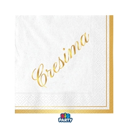 16 Tovaglioli Italic 25 x 25 cm Cresima