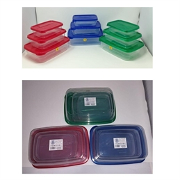 Set 3 Contenitori Frigo Rettangolari