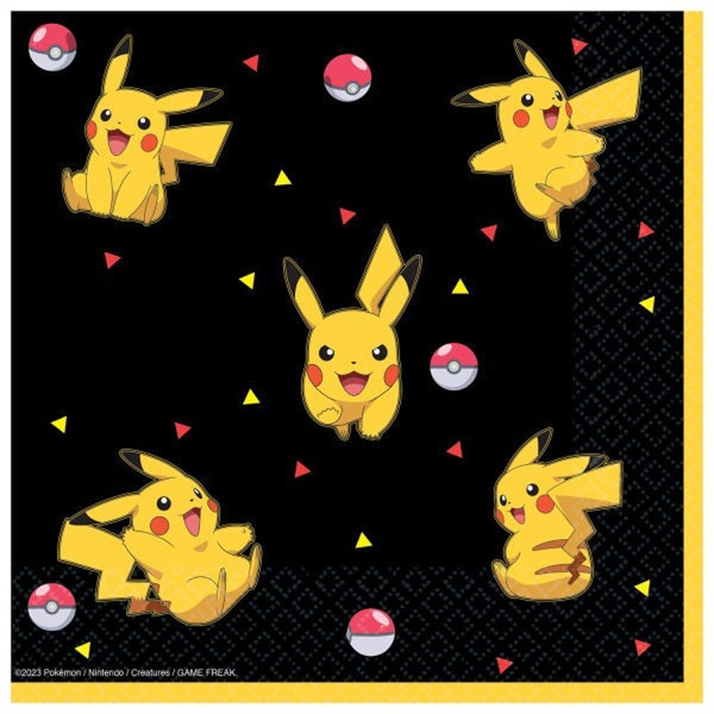 Tovaglioli 33x33 cm Pokemon 16 pezzi Tovaglioli 33x33 cm Pokemon 16 pezzi