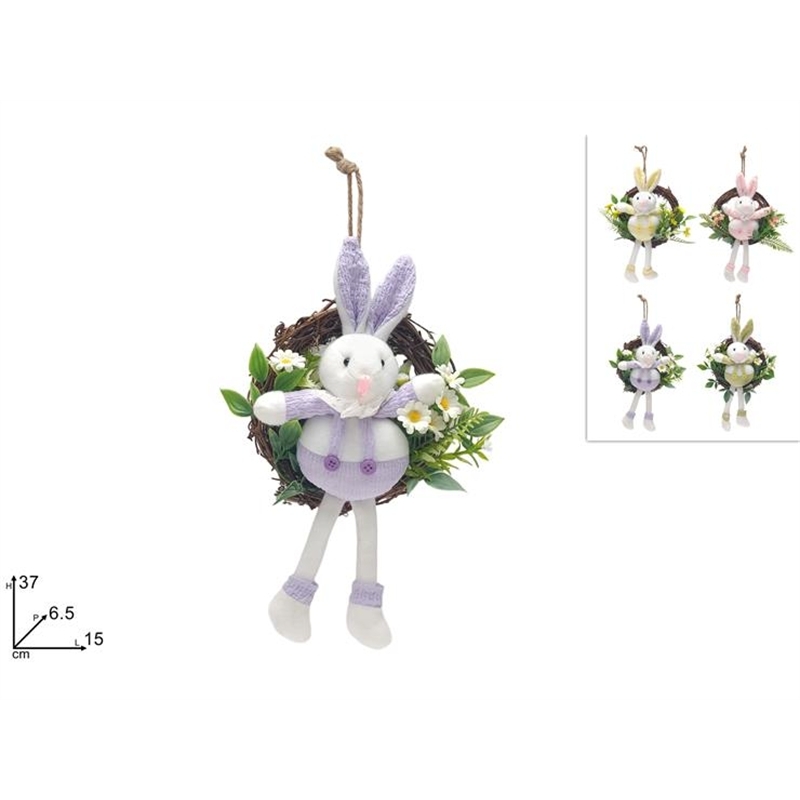 Appendino Coniglio Intrecciato 15 Cm Con Coniglio