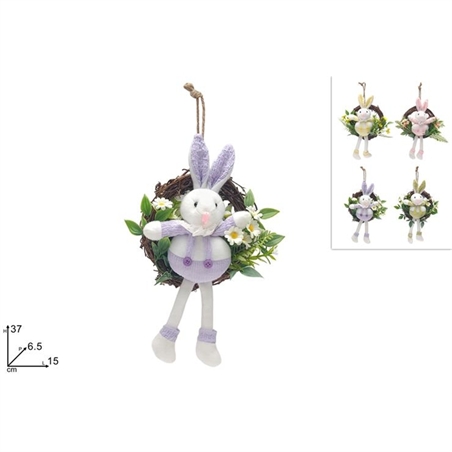 Appendino Coniglio Intrecciato 15 Cm Con Coniglio