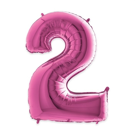Palloncino Mylar Numero 1 cm. 102 (40") Fuxia