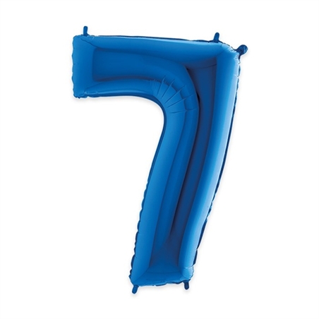 Palloncino Mylar Blu 40" Cm 102 Numero 7