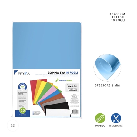 Foglio Gomma Eva 40X60Cm 2Mm 