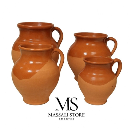 Pignata In Terracotta Con Manico Ideale per Cottura Fagioli legumi 