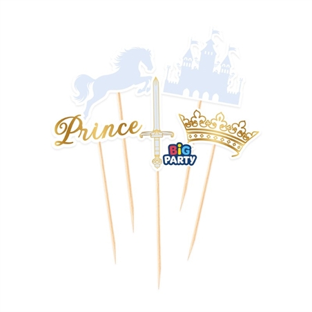 5 MiniCake Topper Sagomati in carta Prince