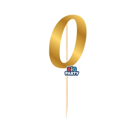 Mini Cake Topper in carta Oro Metal