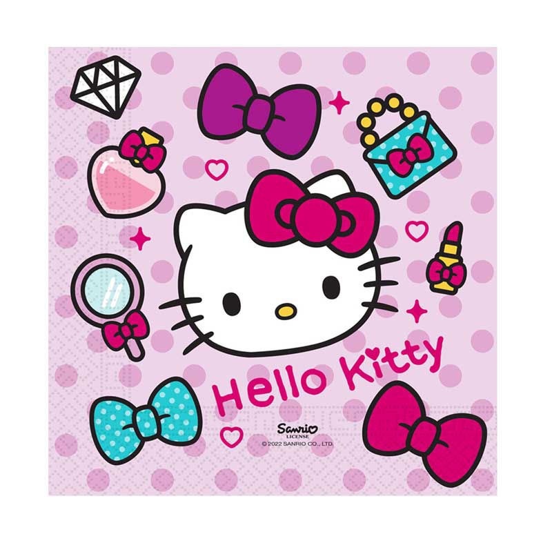 Tovaglioli 33x33 cm Hello Kitty 20 pezzi
