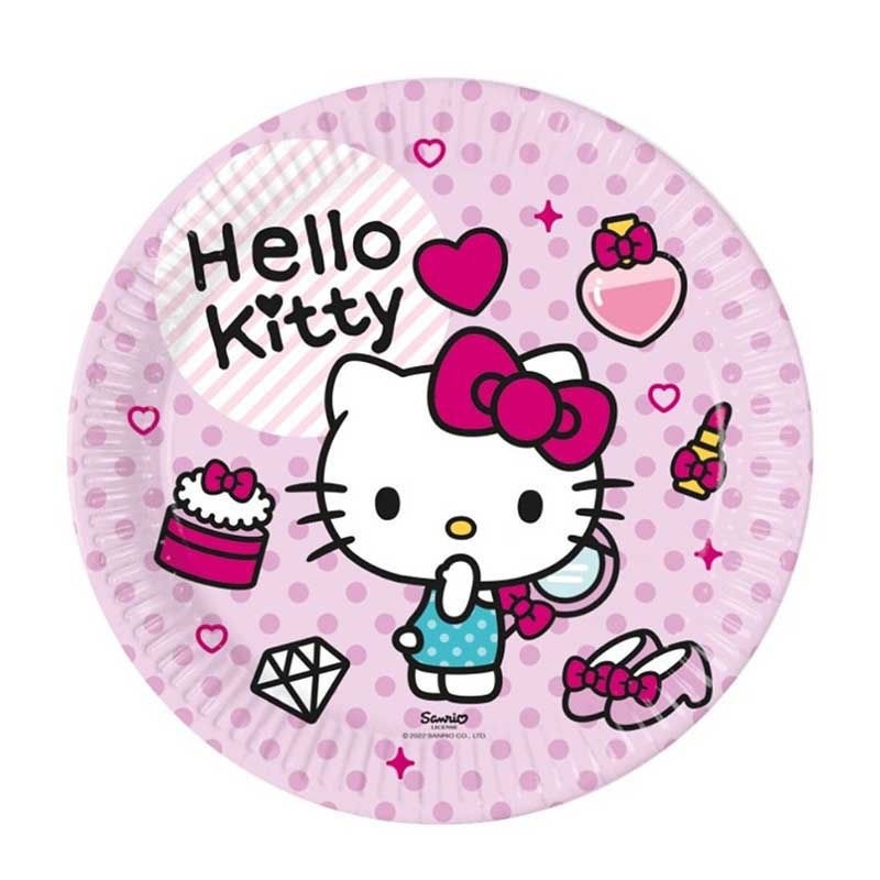 Piatti 23 cm Hello Kitty 8 pezzi