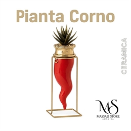 Corno Rosso Con Piantina 28 Cm