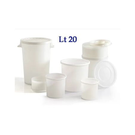 Contenitore Tondo Con Coperchio E Disco Per Conserve Lt 20