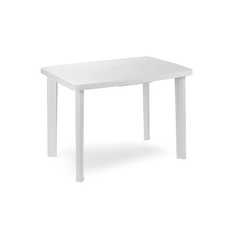 Tavolo Faretto In Resina Bianco 101x68x72 Cm