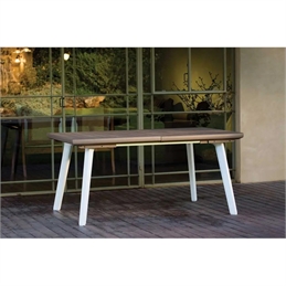 Tavolo Harmony estensibile cm.162/241x100,5x76,5h white/cappuccino