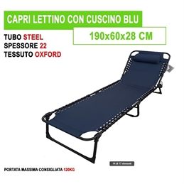 Lettino Capri Mare Con Cuscino