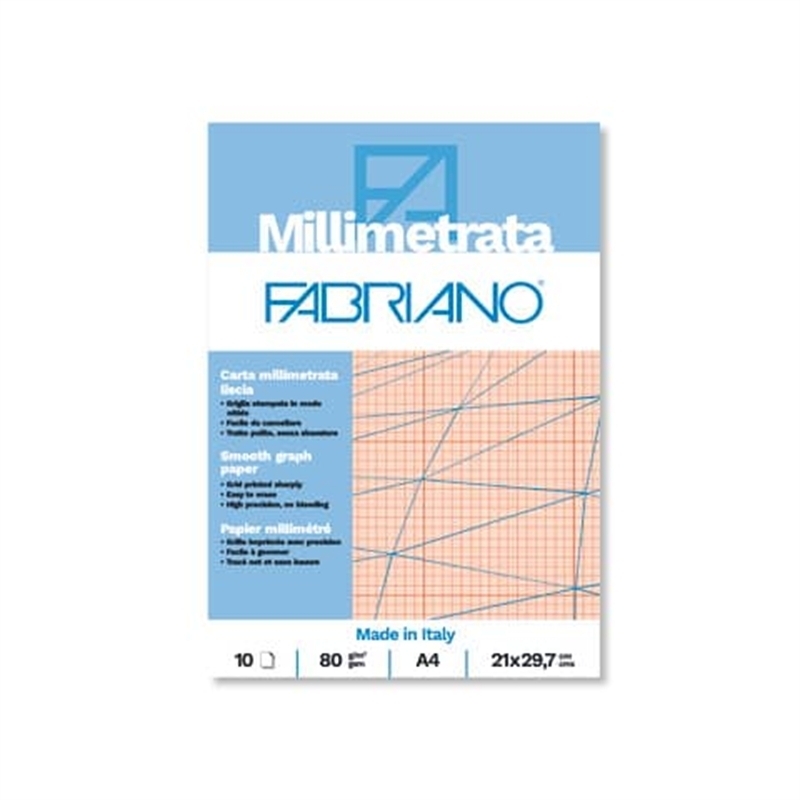 lkBlocco Millimetrato Fabriano 21 x 29 