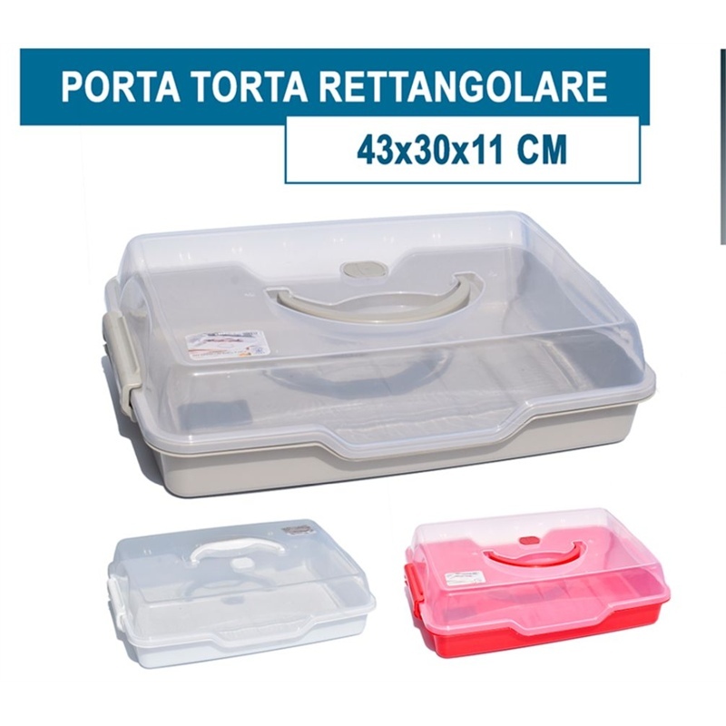 Porta torta rettangolare 44x30x10 cm