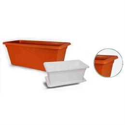 Duplast Fioriera Terracotta Vulcano In Plastica 60x31xh26 Cm