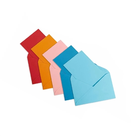 Biglietto Con Busta Formato 9 14 X 9 Colori Pastello 100 Pz