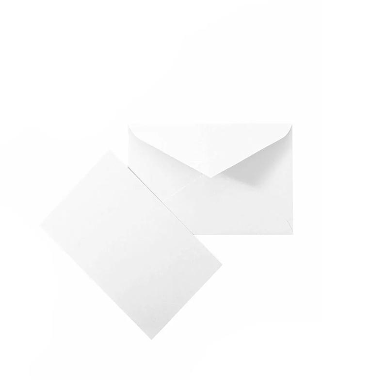 Biglietto Con Busta Formato 9 14 X 9 Cm Colore Bianco 100 Pz