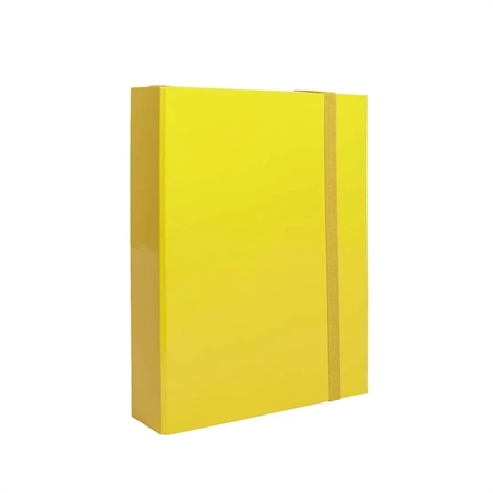 Cartella Elastico Piatto Dorso 5 25X35Cm Giallo
