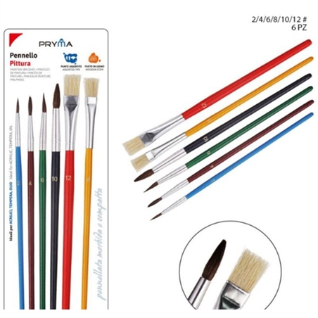 Pennelli Da Pittura 6 Misure