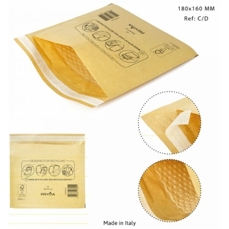 Pryma Busta Gialla Imbottita Cd 180X160Mm